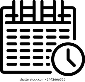 Símbolo de icono de calendario imagen vectorial