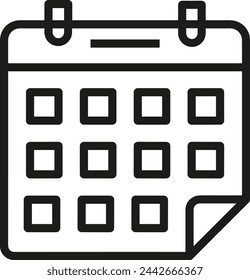Símbolo de icono de calendario imagen vectorial
