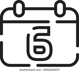 Símbolo de icono de calendario imagen vectorial