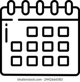 Calendar icon symbol vector image