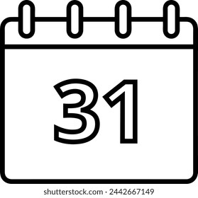 Símbolo de icono de calendario imagen vectorial