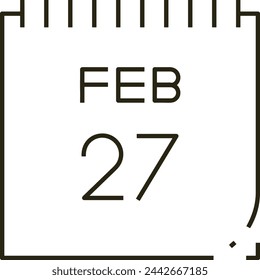 Símbolo de icono de calendario imagen vectorial