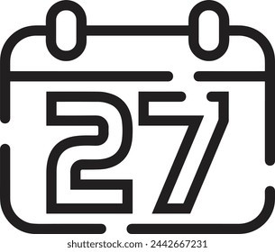 Calendar icon symbol vector image
