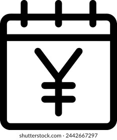 Símbolo de icono de calendario imagen vectorial