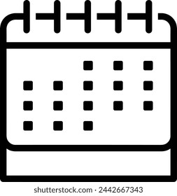 Símbolo de icono de calendario imagen vectorial