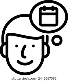 Símbolo de icono de calendario imagen vectorial