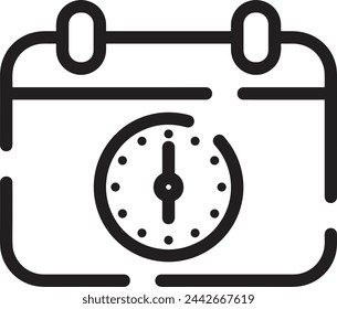 Símbolo de icono de calendario imagen vectorial