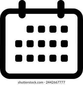Símbolo de icono de calendario imagen vectorial