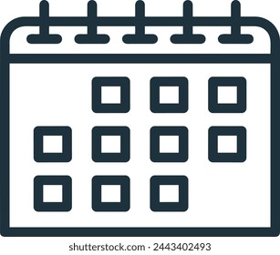 Símbolo de icono de calendario imagen vectorial