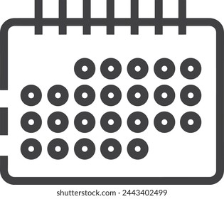 Símbolo de icono de calendario imagen vectorial