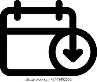 Símbolo de icono de calendario imagen vectorial
