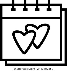 Símbolo de icono de calendario imagen vectorial