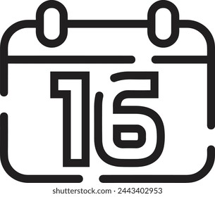 Calendar icon symbol vector image