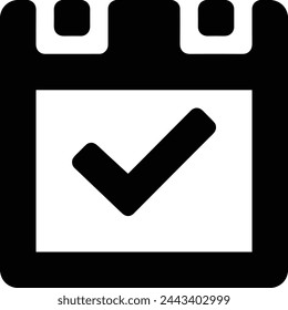 Símbolo de icono de calendario imagen vectorial