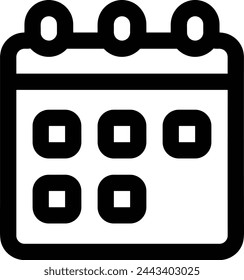 Símbolo de icono de calendario imagen vectorial