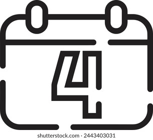 Símbolo de icono de calendario imagen vectorial