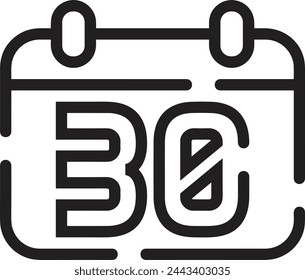 Símbolo de icono de calendario imagen vectorial