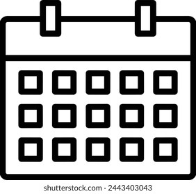 Símbolo de icono de calendario imagen vectorial