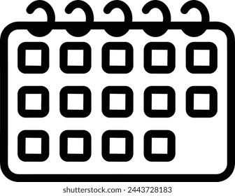 Símbolo de icono de calendario imagen vectorial