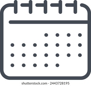 Símbolo de icono de calendario imagen vectorial