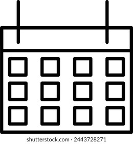 Símbolo de icono de calendario imagen vectorial