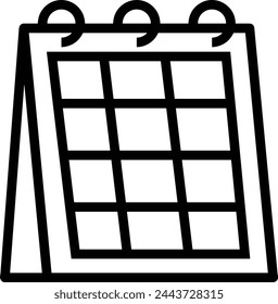 Símbolo de icono de calendario imagen vectorial