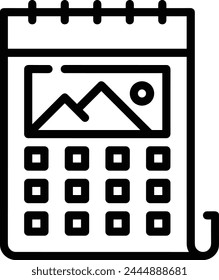 Símbolo de Vector de calendario Imagen