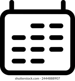 Símbolo de Vector de calendario Imagen