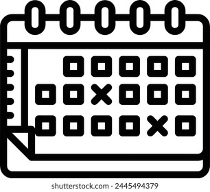 Calendar icon symbol vector image
