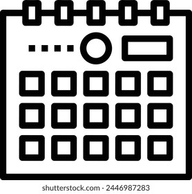 Símbolo de Vector de calendario Imagen
