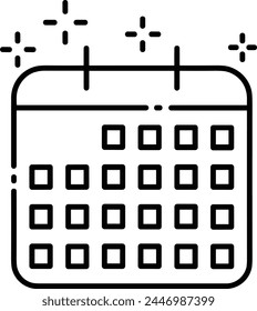 Calendar icon symbol vector image