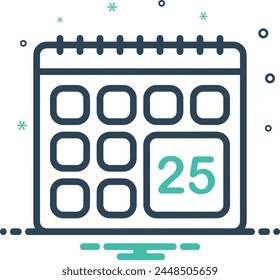 Símbolo de Vector de calendario Imagen
