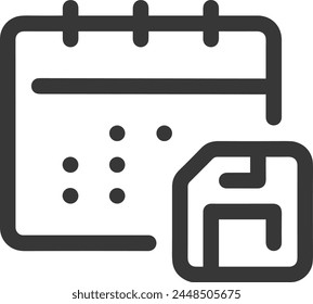 Calendar icon symbol vector image