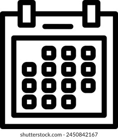 Calendar icon symbol vector image