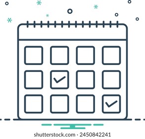 Símbolo de Vector de calendario Imagen