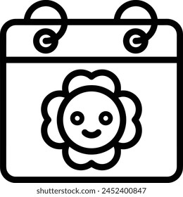 Símbolo de Vector de calendario Imagen