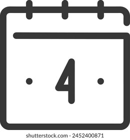 Calendar icon symbol vector image