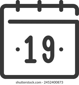 Símbolo de Vector de calendario Imagen