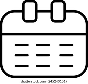 Símbolo de Vector de calendario Imagen