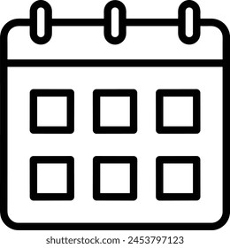 Calendar icon symbol vector image