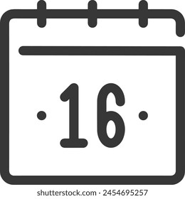 Calendar icon symbol vector image