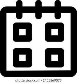 Calendar icon symbol vector image
