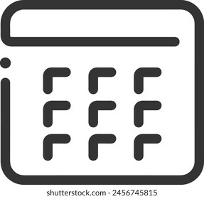 Calendar icon symbol vector image
