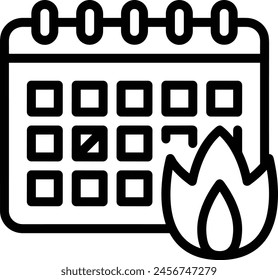 Símbolo de Vector de calendario Imagen