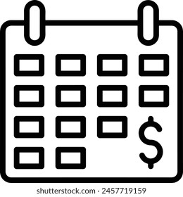 Símbolo de Vector de calendario Imagen