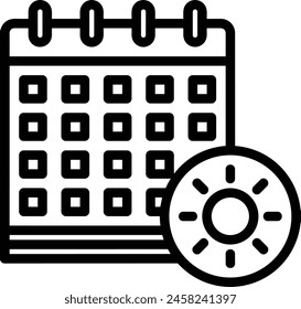 Calendar icon symbol vector image