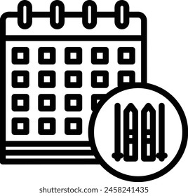 Calendar icon symbol vector image