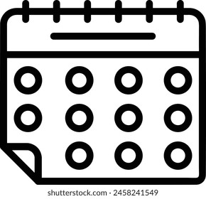 Símbolo de Vector de calendario Imagen