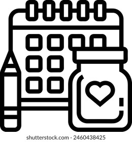 Calendar icon symbol vector image