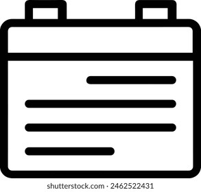Símbolo de Vector de calendario Imagen
